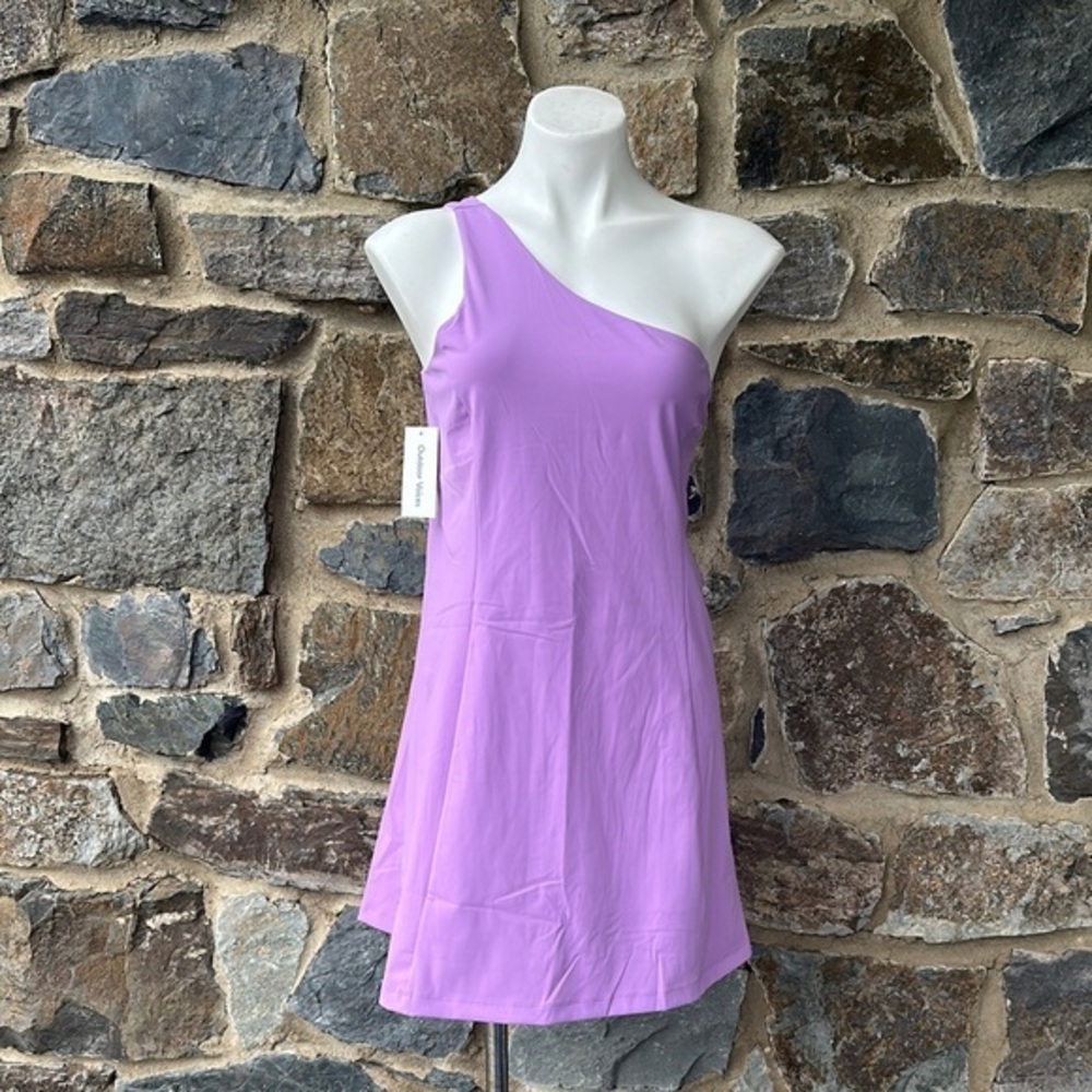 NWT Outdoor Voices One Shoulder Exercise Dress Workout Lavender Purple Large